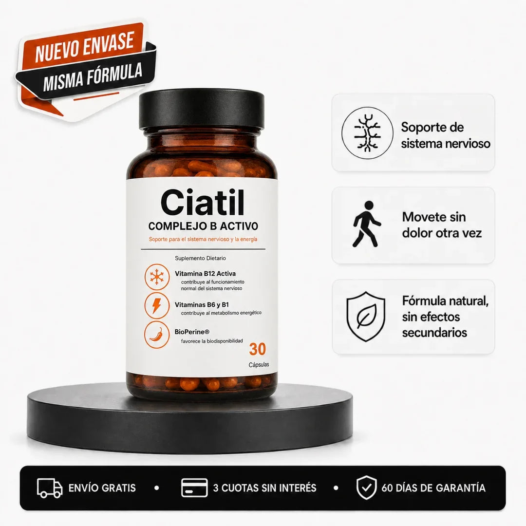 Ciatil — Fórmula 6 en 1 de apoyo para el nervio ciático y la zona lumbar