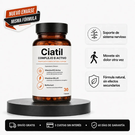 Ciatil — Fórmula 6 en 1 de apoyo para el nervio ciático y la zona lumbar