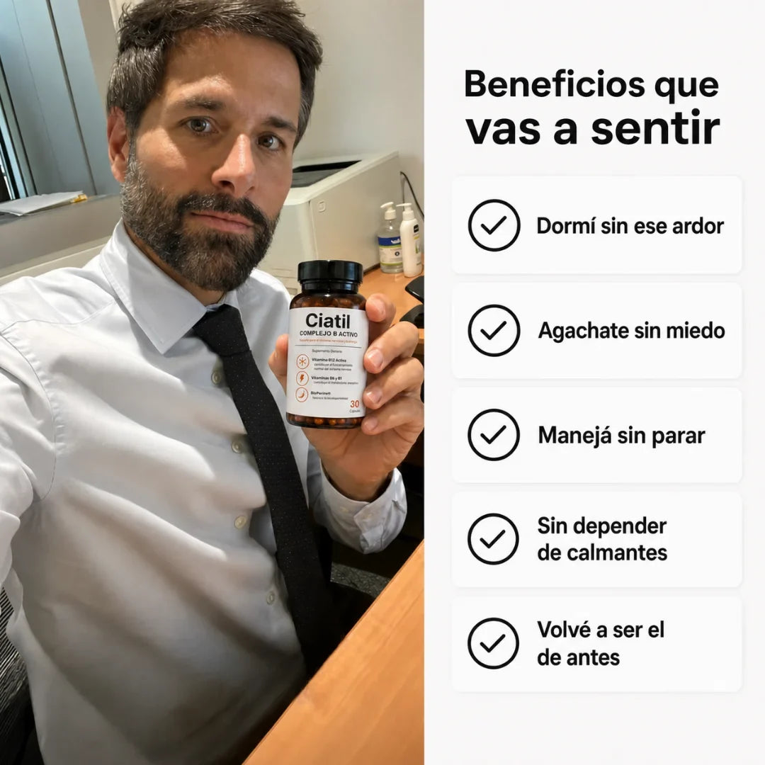 Ciatil — Fórmula 6 en 1 de apoyo para el nervio ciático y la zona lumbar